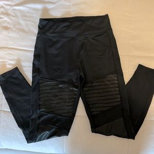 Black rocker/leather leggings